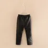 Leggings per bambina per bambini Inverno caldo 3 4 6 8 10 12 anni Bambini adolescenti Plus Pantaloni in pelle di velluto nero per bambino 210529