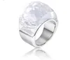 Roestvrijstalen ring Modieuze Crystal Glass Dame Multi-Color Rings EU-maat 6 tot 10