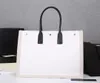 Luxury Designer Women Rive Gauche Tote Bag Classic Linne Läderväskor Totes Plånböcker För Kvinnor Axel Handväskor Mode Shopping Lady Tote Gratis Ship