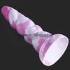 Massage Multicolor Soft Silicone Dildo Anal Plug med Suction Cup Sex Toys för vuxen rem på Dildo Penis Kvinnlig Masturbator1109606