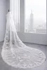 Brautschleier Casamento Weiß/Elfenbein Spitzenrand 2-lagiger Tüll Langer Hochzeitsschleier mit Kammzubehör