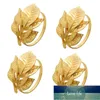 4pcs Novel Alloy Napkin Rings Buckles For Dinner Party Wedding Home (Golden) Factory price expert design Quality Latest Style Original Status