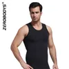 Aankomst Body Shaper Tummy Belly Fatty Ondergoed Vest T-shirt Corset Shapewear Mouwloze Verkoop Mannen Bodysuit