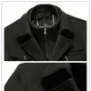 Bolubao marca lã mistura casacos homens inverno homens de alta qualidade espesso casual casaco casaco de lã selvagem sobretudo masculino 211122