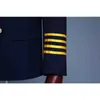 Captain Officer Sailor Peacoat Costume Mens Blazer Suit Military Fringe Marching Band Jacket Uniform For Adult Coat Pants X0909