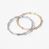 Luxurious Gilding Metal Chain Hand Bracelets Set Two Style Design Bamboo Loop And Big Rings Chains With Coin Link Golden Silver Colors