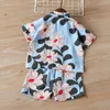 Zomer Koreaanse Jongens Tracksuit Outfit Set Printed Short Mouwen Top Shorts Pant 2-delige Pak Outfits Little Boy Clothes 210528