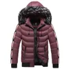 Män Vinterjacka Parkas Coat Brand Casual Warm Tjock Vattentät Padded Coats Fur Collar Hooded Men's Jacket Parkas 210927