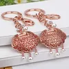 Marke Keychains 18K Roségold plattiert Lucky Lock symbolisiert Gesundheit Keyring Freundin Freundschaftshalter Luxus Schlüsselbund Liebhaber Geschenke 8538854