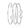 Ссылка цепочка 2022 Модные многослойные геометрия круглый браслет -сплав на руке женские аксессуары модные украшения