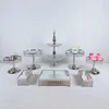 Other Bakeware 1pcs-17pcs Round Cake Stand Plate Pedestal Dessert Holder Wedding Birthday Party