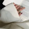 El más nuevo estilo de moda anillo de cadena de Color dorado para mujer A-Z letra anillo con apertura ajustable joyería Femelle Bague