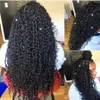 Long Blackbrownombre Color Braid Wigs For Black Women spets fram cornrow flätade peruker syntetiska hår kinky lockiga spetsar fron1513258