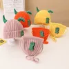 Cartoon Dinosaur Print Knitted Baby Hat Cute Autumn Winter Warm Infant Toddler Beanies Cap Soft Crochet Kid Girl Boy Bonnet