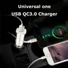 QC 3.0 빠른 충전 USB 자동 자동차 충전기 전원 어댑터 금속 안전 해머 배터리 충전 단위