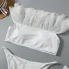 Bikinis Set Misswim Sexy Ruffle Bikini Off épaule Top Women Swimsuit Mini 2022 Mujer White Bathing Firm Woman