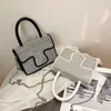 New Luxury Diamond Totes Bag Donna Argento Strass Pu Borse a tracolla in pelle Ragazze Flap Crossbody Borse Borsa a tracolla e borsa255G