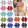 8*8 CM Mode Punkte Grosgrain-Band Bögen Entenschnabel Clips Nette Baby Mädchen Pony Haarnadeln Haar Zubehör Kleidung dekoration