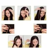 女性のためのファッションヘアエクステンションエクステンションの長い合成クリップストレートヘアピースパーティーパンクヘアピース