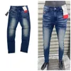 Herenjeans 2023 Heren Beroemde Merk Tassen Gewassen Designer Jean Plaid Slank Lichtgewicht Stretch Denim Skinny Verven Zwart Blauw Katoenen Broek Maat 29-40