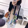 2021 classic spring/summer high quality scarves 180-90cm travel fashion flower scarves for men and women