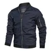 Vårhöst Mode Casual Jacket Coat Men England Stand Neck Solid Zipper Fickor Streetwear Simple Jackets Män Plus Storlek 5xl 210927