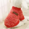 Chien vêtements pull pour animaux de compagnie chat manteau chiot Costume vêtements coloré coton 2021 tenue chaude hiver fournitures