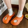 2022 Women Sandals Summer Soft Sole Trend Shoes Chunky Hole Personality Slipper Bathroom Flat Soft Flip Flops Beach Cozy Slides Y1120