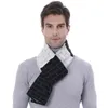 Sciarpe Sciarpa da uomo in maglia scozzese Scialle di lana calda in cashmere Lungo Bianco Blu scuro Nero Grigio Colore regalo212g