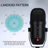 Microphone USB condensateur enregistrement métal micro pour ordinateur portable Windows cardioïde Studio enregistrement voix voix off, YouTube Tik tok