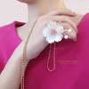 Ccijing blomma handgjorda smycken kvinnor lyckliga kristall trendiga broscher romantisk julklapp till fest xz2000