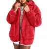 冬のテディコート女性フェイクファーコートテディベアジャケット濃い暖かいフェイクフリースジャケットふわふわジャケットプラスサイズ3xlオーバーコート220112