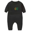 babybyxor Pojkar flickor designer brevtryck Kortärmad och långärmad jumpsuit nyfödd romper i ren bomull G365