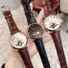 Relojes de lujo de alta calidad para hombre, relojes mecánicos de cinco agujas con rueda grande, marca de diseñador, calendario, correa de cuero