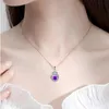 Chains Europe Fashion Trend 925 Sterling Silver Luxury Sweet Stylish Zircon Crown Heart Pendant Choker Necklaces For Women Girls 2Y618