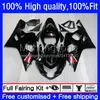 Injection Mold Fairings For SUZUKI GSX-R750 K4 750CC GSXR600 GSXR-750 Glossy black 04-05 20No.4 GSX-R600 GSXR 600 750 CC 04 05 600CC GSXR-600 GSXR750 2004 2005 OEM Bodys