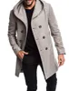 Hommes laine mélanges 2021 hiver manteau automne hommes longue Trench coton décontracté laine hommes pardessus manteaux et vestes S-3XL