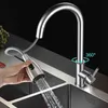 Torneira de cozinha aço inoxidável único punho puxar para fora pia de cozinha mixer de água torneira 360 rotação chuveiro faucet stream pulverizador 211108