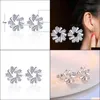 Charm Earrings Jewelry Nehzy 925 Sterling Sier Woman Stud High Quality Retro Simple Cubic Zirconia Original Crystal Drop Delivery 2021 Pinwq