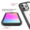 2in1 erhöhte Stoßfänger-Protektor-Kristall-Gel-Telefonhüllen für iPhone 14 13 Pro Max 12 11 xs max 7 8plus Vollkorn-Schock-Schutzschockdockungsabdeckung