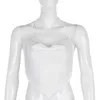 White Sleeveless Sexy Halter Rhombus Crop Tops for Women Rave Festival Backless Lacing Cropped Feminino 210607