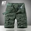 Été Hommes Casual Shorts Militaire Tactique Cargo Hommes Vert Imprimer Bermudas Travail Jogger Lâche Mâle 210603