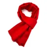 Cotton Black Scarves Man Autumn Winter Thick Warm Cashmere Plaid Grey Scarf Business Long Wraps Men's Solid Shawl Red A136