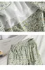 Temperament split lång A-line kjol sommar ålder-reducerande söt blommig koreansk mild chiffon 210529