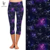 Letnie nowe 3D Galaxy Digital Print Legginsy Moda Seksowne kobiety wysokie tali