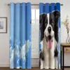 Zasłony Drapes 3d Cute Fashion Dog Cow Animal Pattern Blackout Kit, nadaje się do domowych zasłon w dziecięcego salonie i sypialni