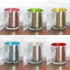 Nieuwe 2021 Multicolor Glas Kandelaar Kleur Geurende Kaars Cup Lichtgevende Kandelaar Bruiloft Decor Sterry Night Candle Holder EWA3770