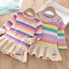 Unicon Girl Dress Spring Autumn Rainbow Kids Clothes Fashion toddler Baby Girls Clothing Long Sleeve Girl Dress Q0716