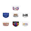 2022 New Happy New Year Mouth Masks Adult Face Mask Printing Numbers Unisex Breathable Dustproof Anti-Haze Disposable Facemask