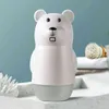 Dispenser automatico di sapone a forma di orso carino con sensore a infrarossi Touchless 300ml USB ricaricabile schiumogeno 211206